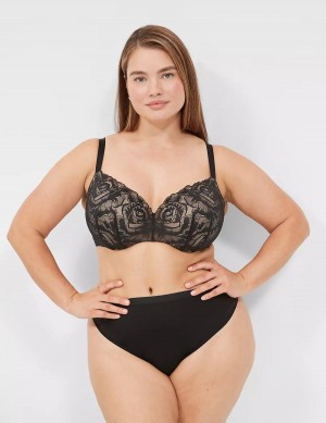 Σουτιέν Μπαλκονέτ γυναικεια Lane Bryant Lightly Lined With Lace μαυρα | USP1545AI