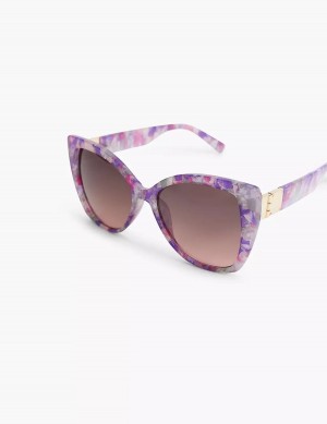 Γυαλια Ηλιου γυναικεια Lane Bryant Purple Marble Cateye μωβ Πολύχρωμο | MLW8923MX