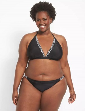 Μπικινι Τριγωνο γυναικεια Lane Bryant String μαυρα | ZCH1192UV