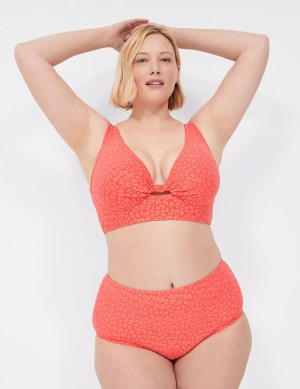 Μπικινι Τοπ γυναικεια Lane Bryant Underwire Knot-Front κοραλι | QVM5131BH