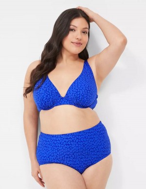 Μπικινι Τοπ γυναικεια Lane Bryant Underwire Plunge σκούρο μπλε | ZQX1711LY