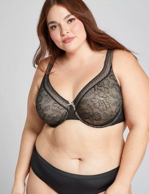 Σουτιέν Χωρίς Επένδυση γυναικεια Lane Bryant Full Coverage with Lace μαυρα | FBI4539FR