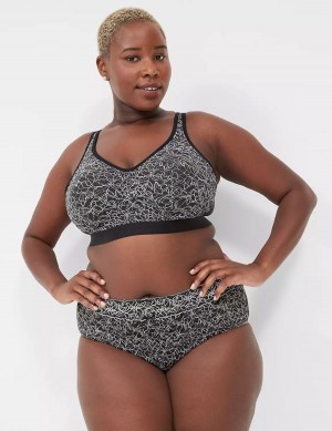 Σουτιέν Χωρίς Επένδυση γυναικεια Lane Bryant No-Wire with Lace μαυρα | PLC6487UX