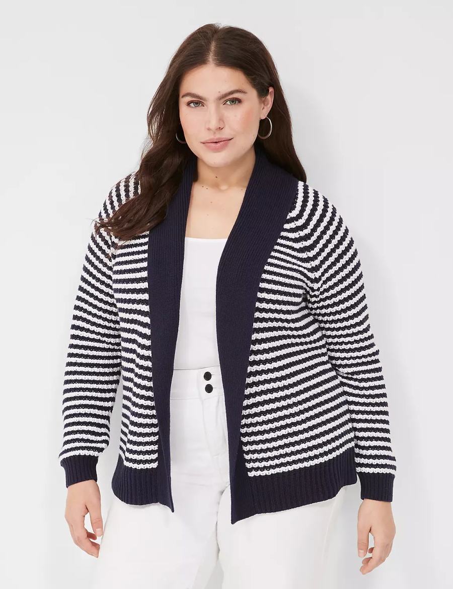 Cardigan γυναικεια Lane Bryant Shawl Collar σκουρο μπλε | CCZ1689KA