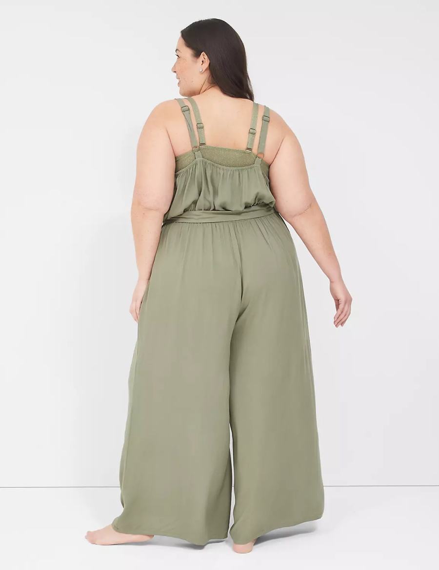 Cover Ups γυναικεια Lane Bryant Woven Jumpsuit πρασινο | LVS7920SC