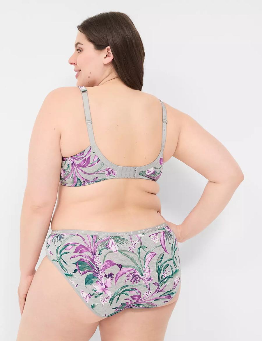 Hipster Panty γυναικεια Lane Bryant Cotton γκρι | EHG9024DO