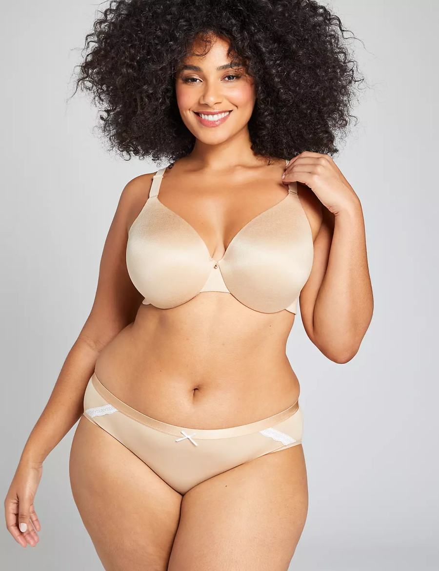 Hipster Panty γυναικεια Lane Bryant Extra Soft Μπεζ | QZU97VJ