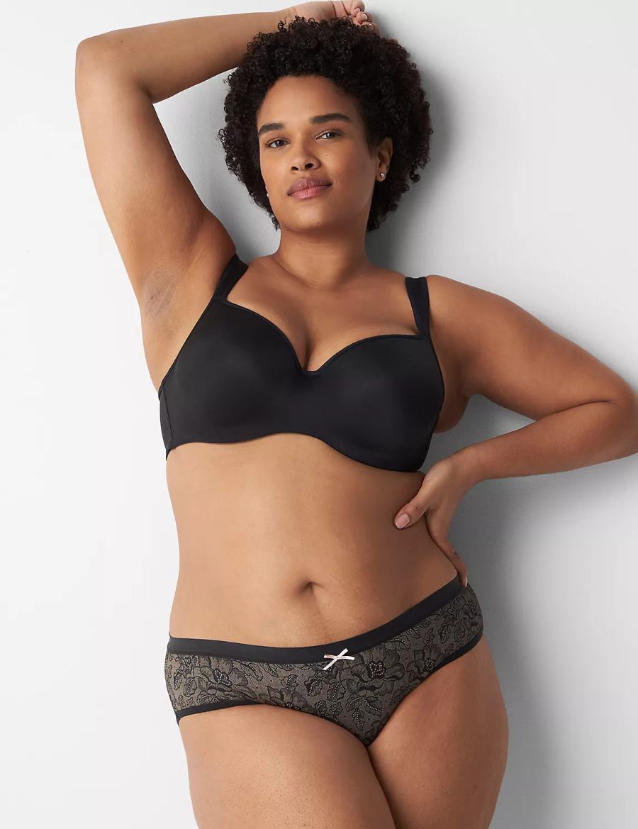 Hipster Panty γυναικεια Lane Bryant No-Show μαυρα | ZDS4564AF