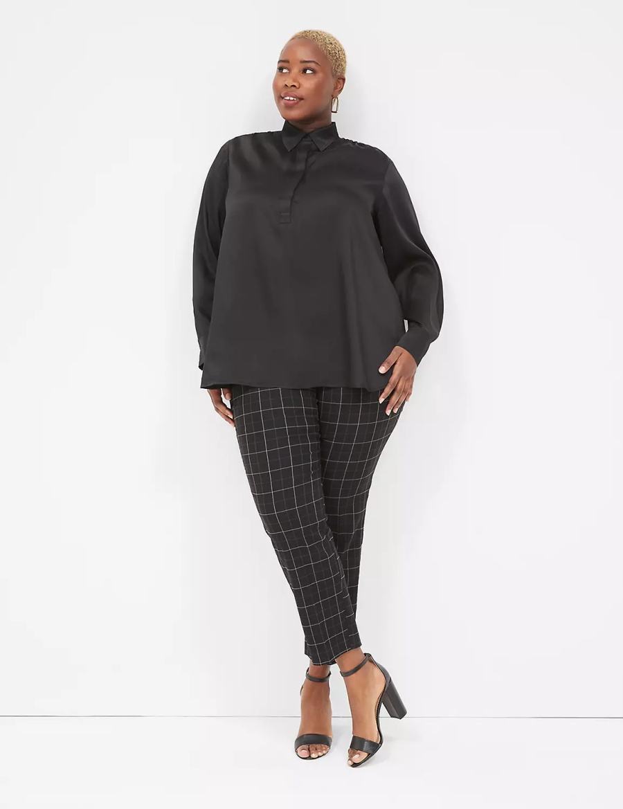 Παντελονι γυναικεια Lane Bryant 4-Season Slim Ankle κρέμα μπλε | ZYG7728GZ