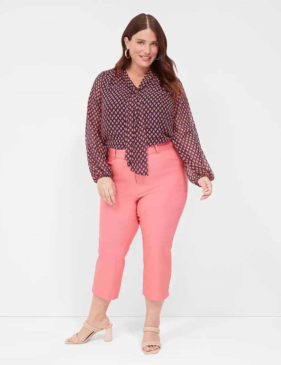 Παντελονι γυναικεια Lane Bryant 4-Season Slim Capri κοραλι | IIA8396CQ