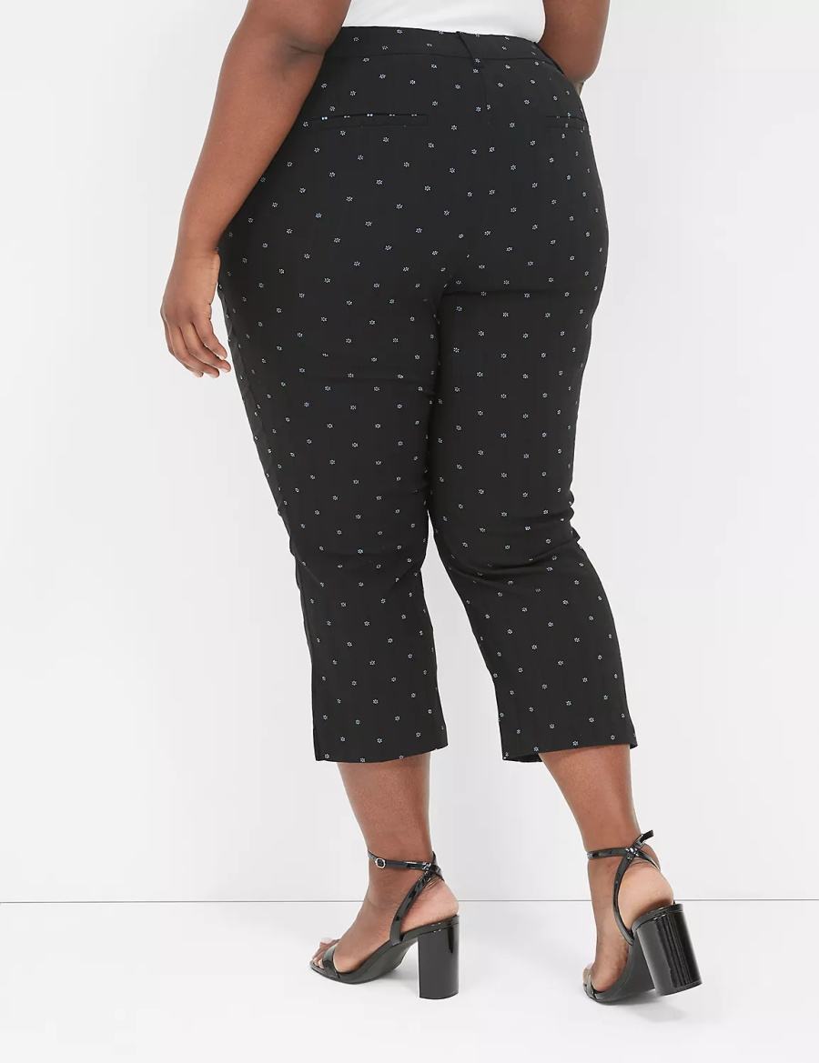 Παντελονι γυναικεια Lane Bryant 4-Season Slim Capri μαυρα | TSY8842GK