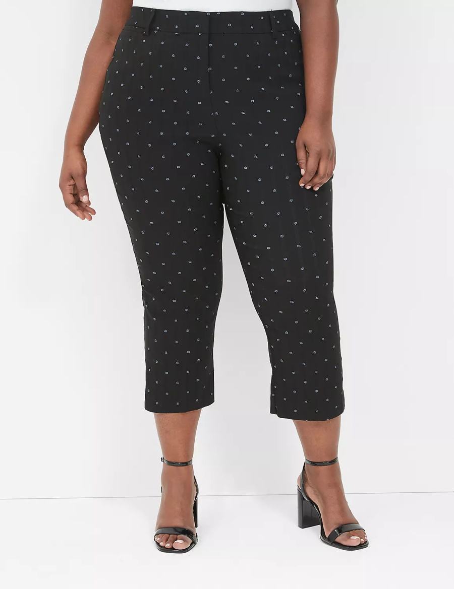 Παντελονι γυναικεια Lane Bryant 4-Season Slim Capri μαυρα | TSY8842GK