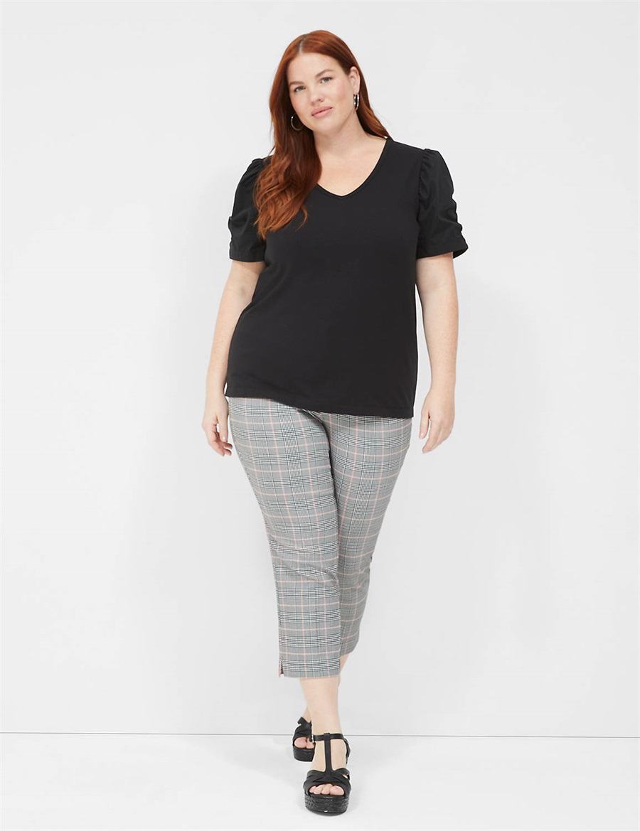 Παντελονι γυναικεια Lane Bryant 4-Season Slim Capri μαυρα | UTB5977LY