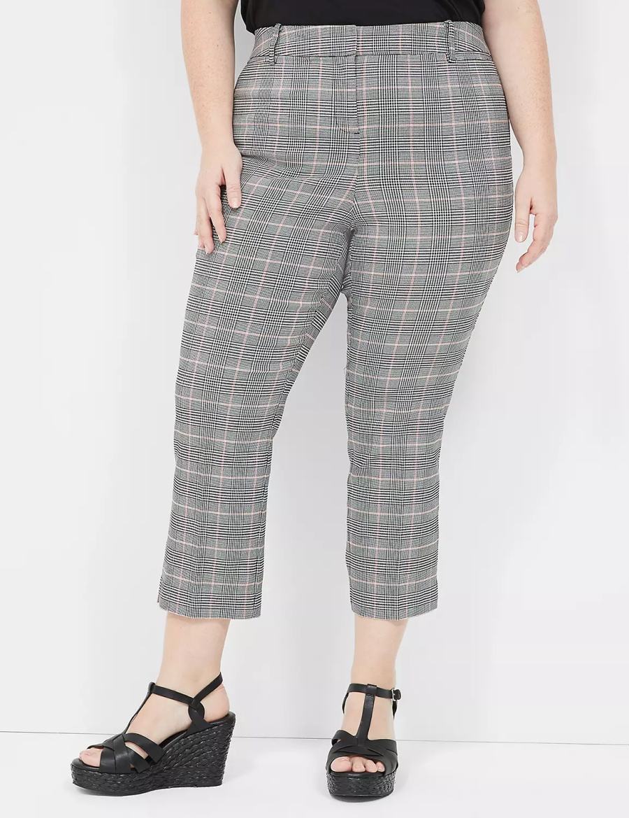 Παντελονι γυναικεια Lane Bryant 4-Season Slim Capri μαυρα | UTB5977LY