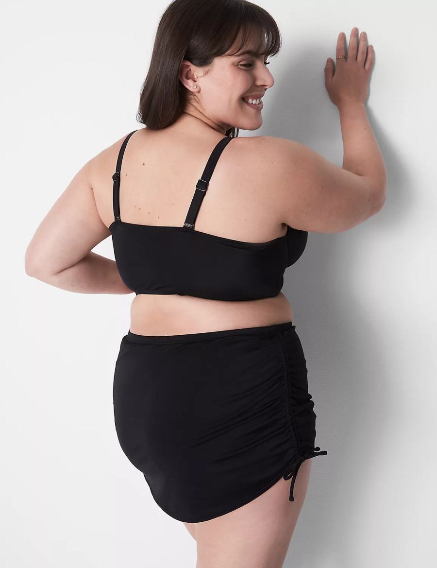 φουστεσ γυναικεια Lane Bryant Adjustable Swim μαυρα | MBC9432TQ