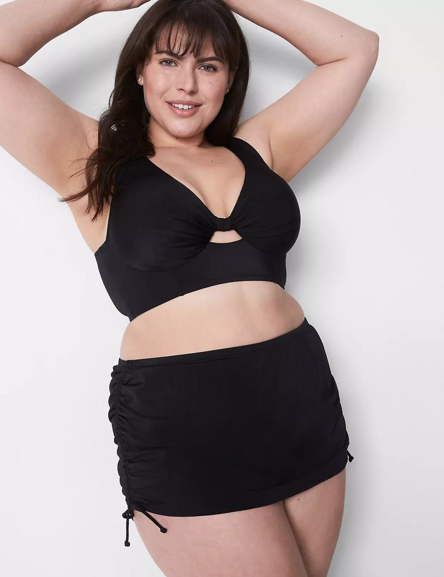 φουστεσ γυναικεια Lane Bryant Adjustable Swim μαυρα | MBC9432TQ