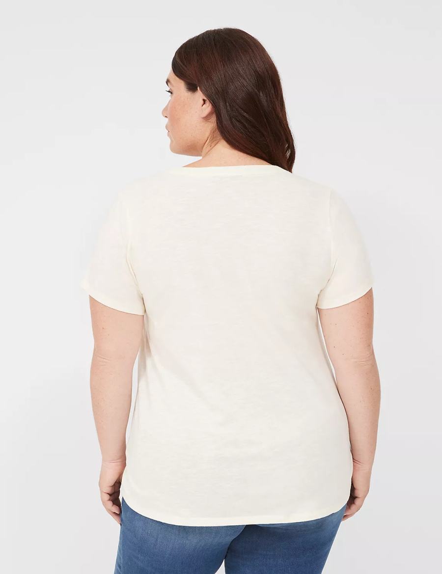 μπλουζακια γυναικεια Lane Bryant Better Late Than Never Graphic Tee ασπρα | KZJ4465QY