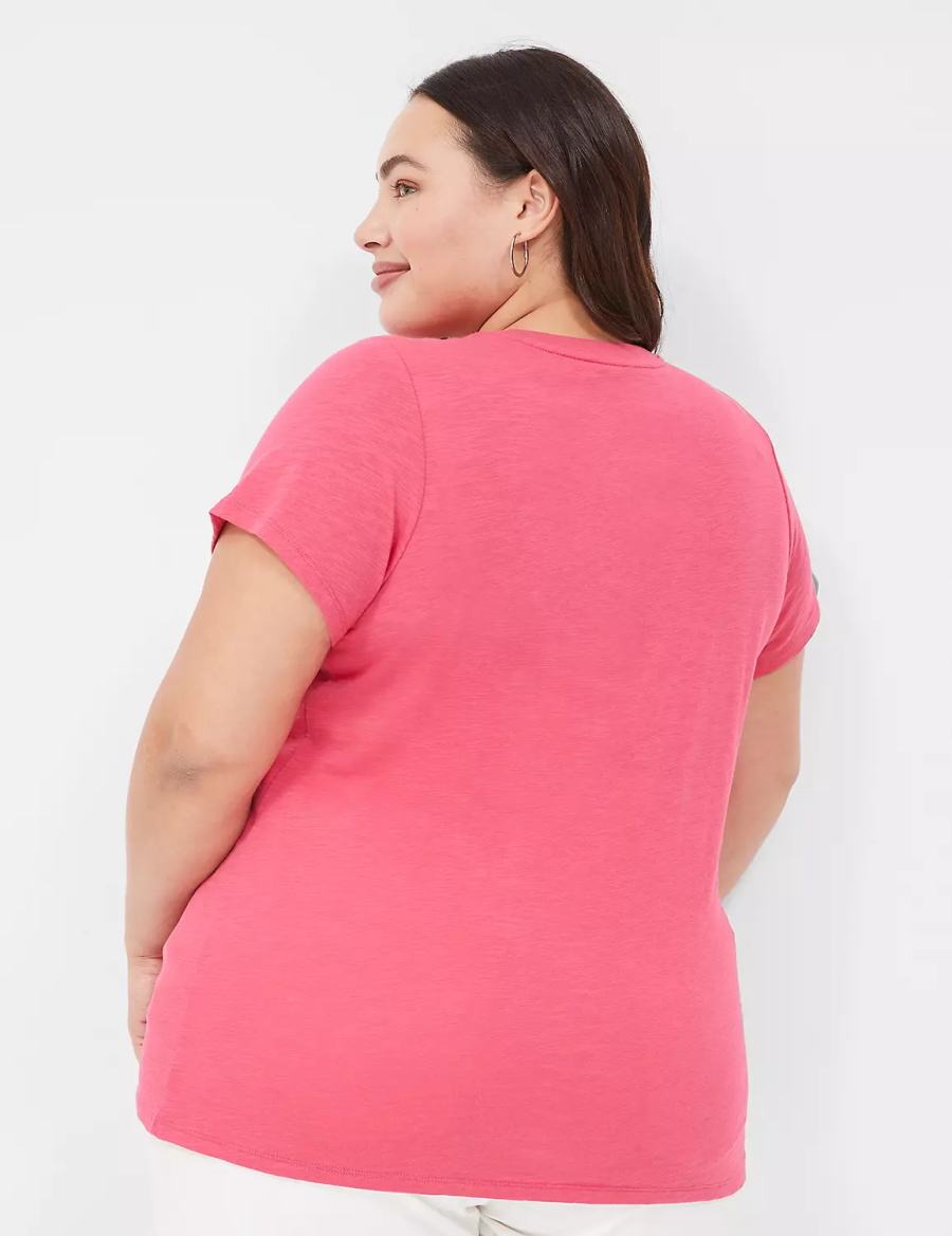 μπλουζακια γυναικεια Lane Bryant Coca-Cola Graphic Tee ροζ | OLB7444VH