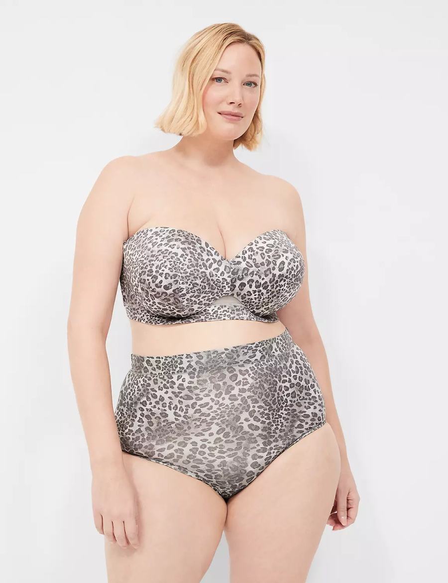 Κιλότα γυναικεια Lane Bryant Comfort Bliss High-Waist καφε μαυρα ασπρα | KIX9315WG