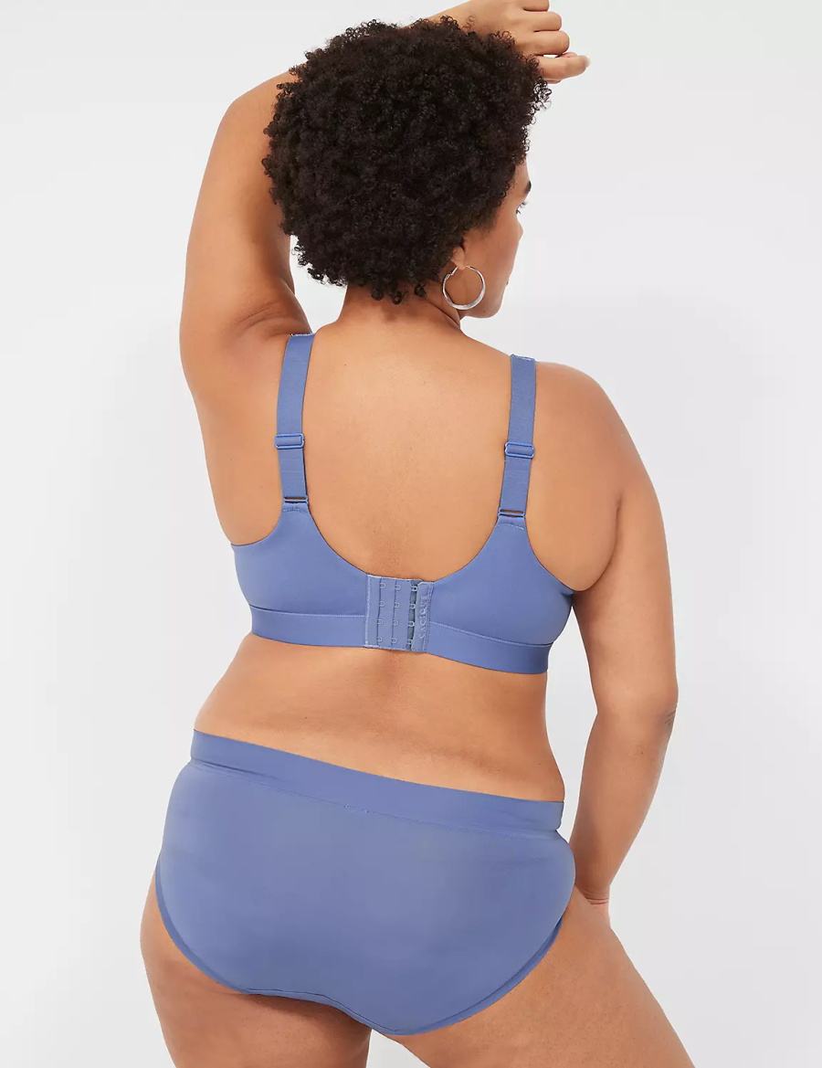 Μπραλέτες γυναικεια Lane Bryant Comfort Bliss Lightly Lined Plunge μπλε | PXS4959QA