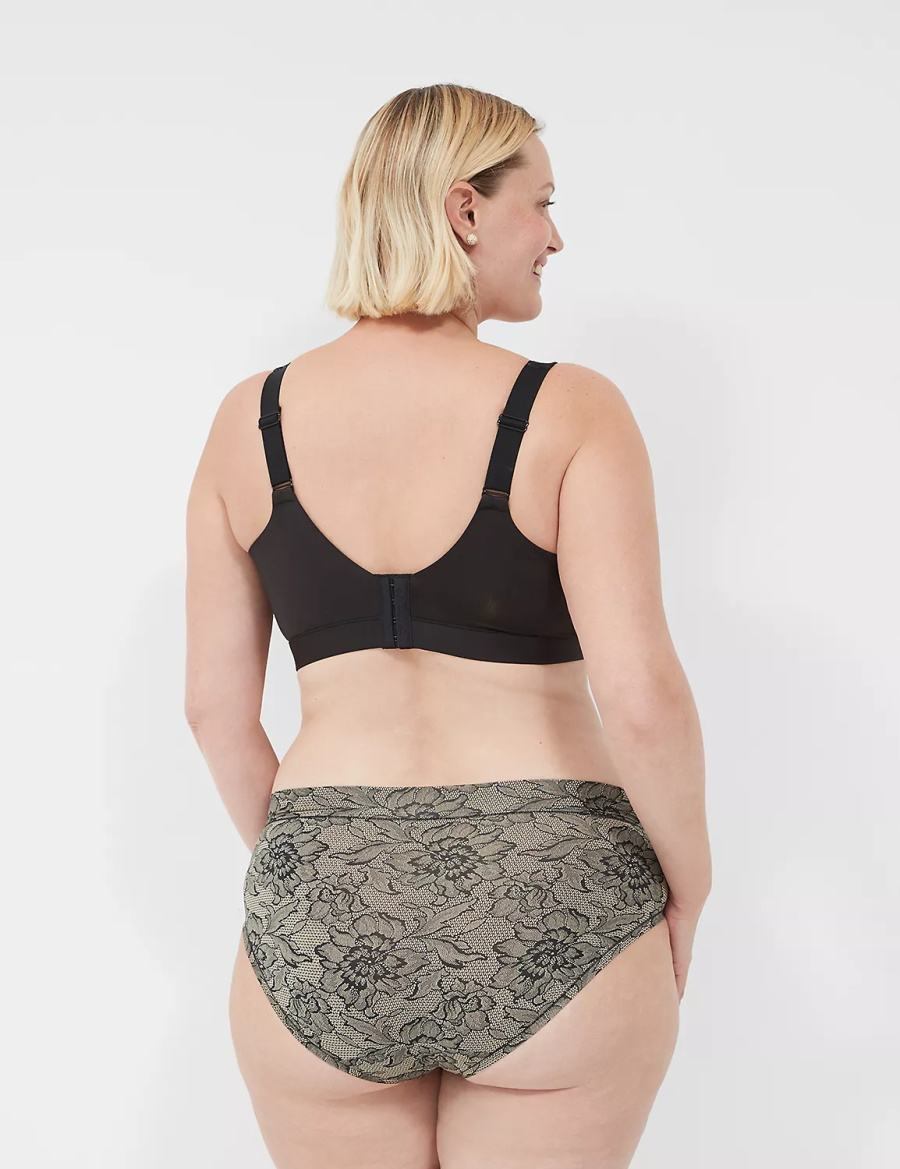 Μπραλέτες γυναικεια Lane Bryant Comfort Bliss Lightly Lined No-Wire With Lace μαυρα | DPG6490WT