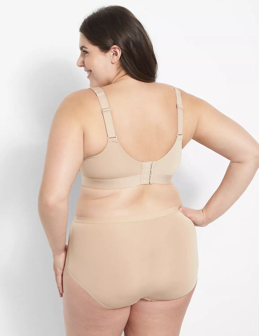 Μπραλέτες γυναικεια Lane Bryant Comfort Bliss Lightly Lined Full Coverage Μπεζ | GCU4285FF