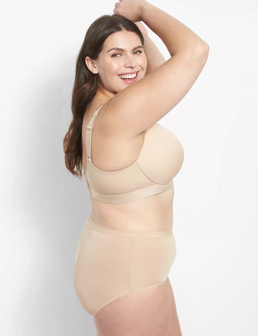 Μπραλέτες γυναικεια Lane Bryant Comfort Bliss Lightly Lined Full Coverage Μπεζ | GCU4285FF