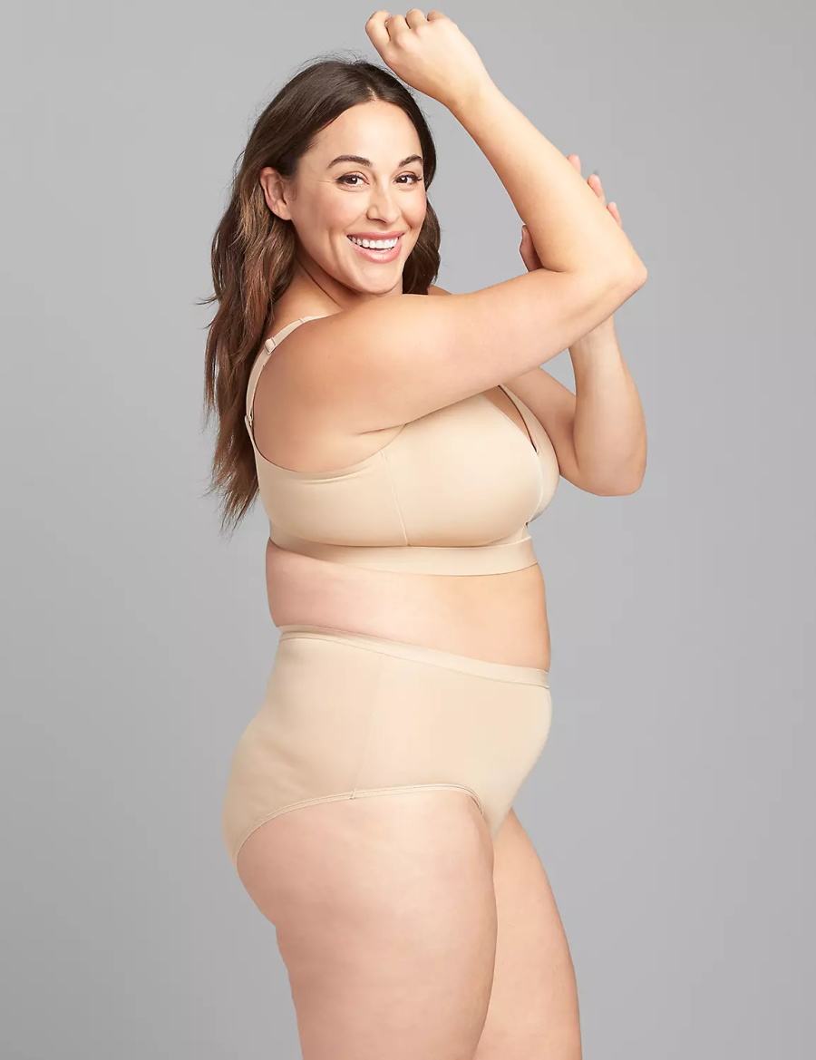 Μπραλέτες γυναικεια Lane Bryant Comfort Bliss Lightly Lined No-Wire Μπεζ | CBE1978JS