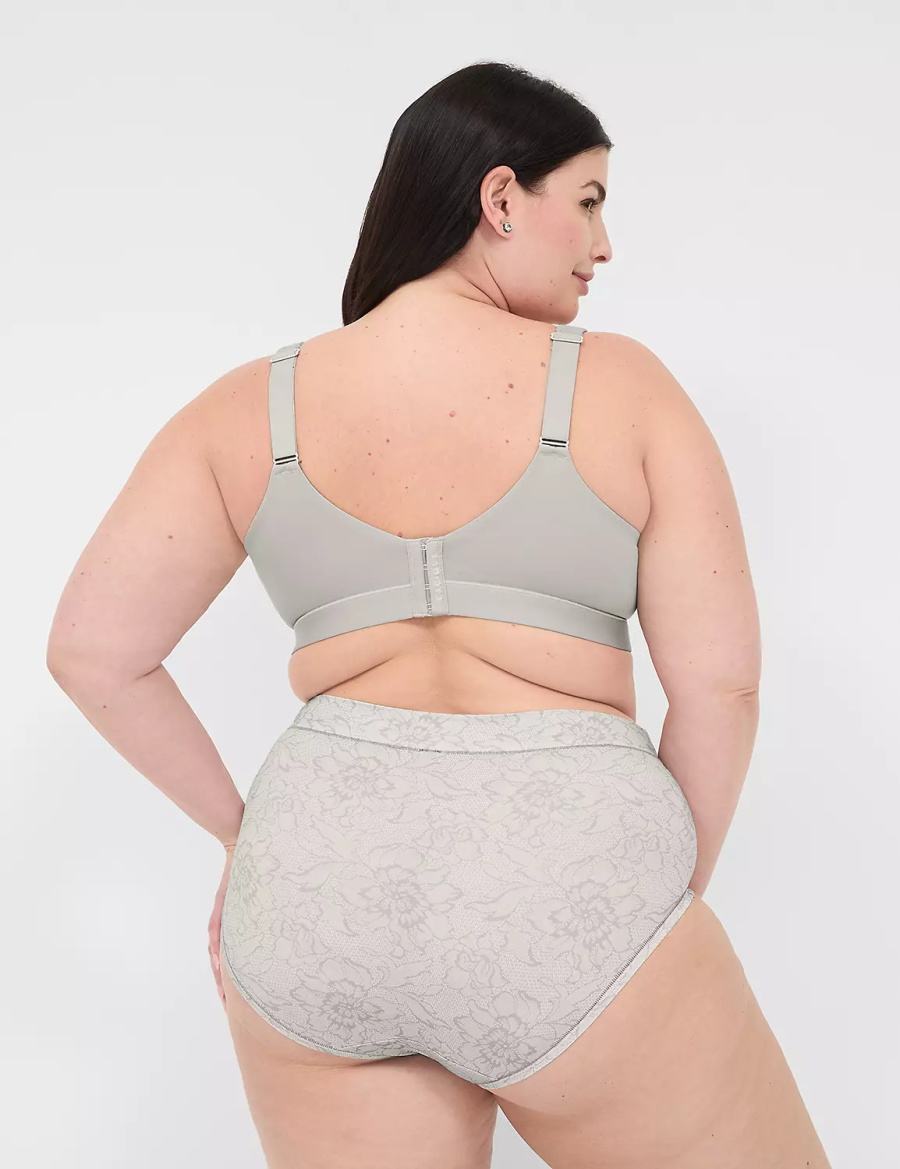 Μπραλέτες γυναικεια Lane Bryant Comfort Bliss Lightly Lined Full Coverage With Lace γκρι | QNV4635VV