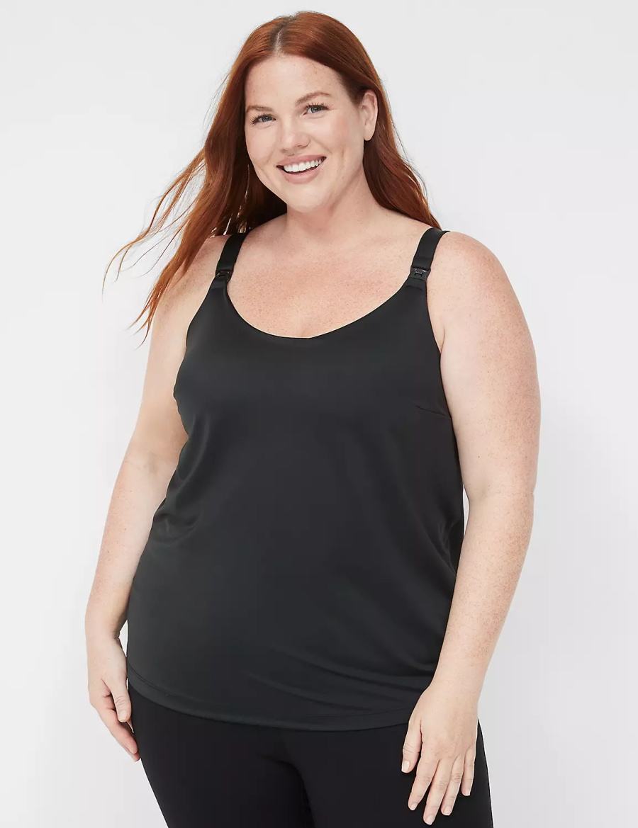 Μπραλέτες γυναικεια Lane Bryant Comfort Bliss Nursing Cami μαυρα | JYF5349VI