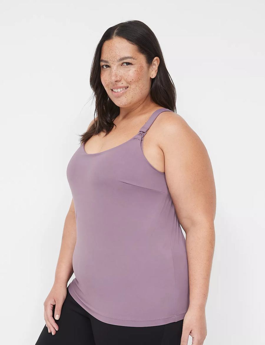 Μπραλέτες γυναικεια Lane Bryant Comfort Bliss Nursing Cami μωβ | NYD6295RZ