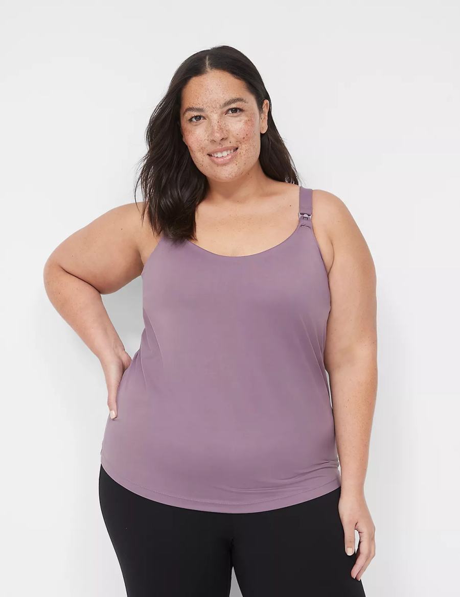 Μπραλέτες γυναικεια Lane Bryant Comfort Bliss Nursing Cami μωβ | NYD6295RZ