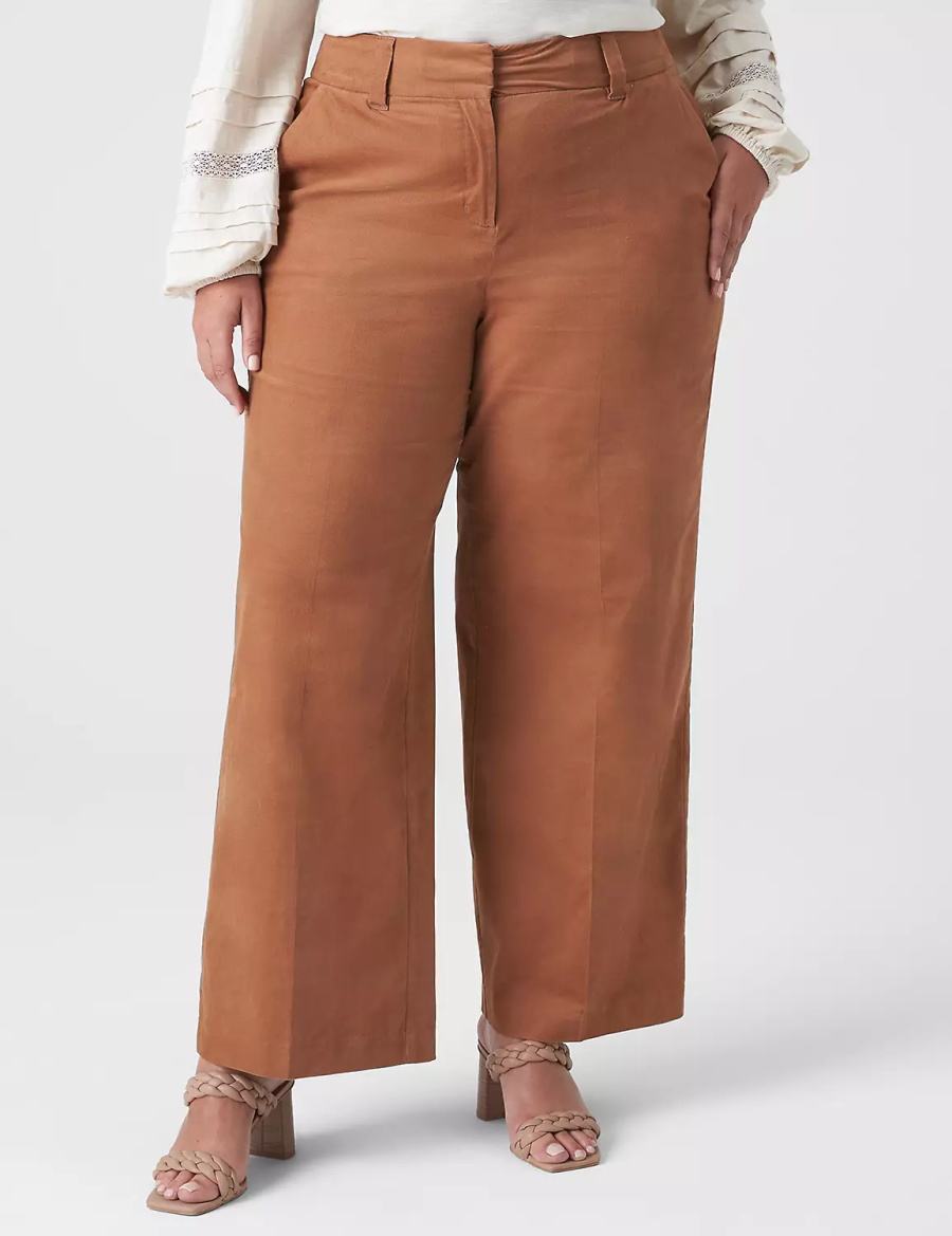 Παντελονι γυναικεια Lane Bryant Corduroy Trouser καφε | GAF7822ER