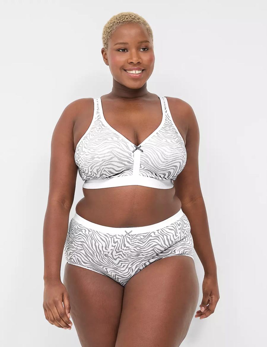 Κιλότα γυναικεια Lane Bryant Cotton Full ασπρα | JZU7097CB