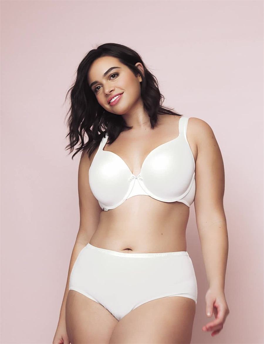 Μπραλέτες γυναικεια Lane Bryant Cotton Lightly Lined Full Coverage ασπρα | ABX9796HH