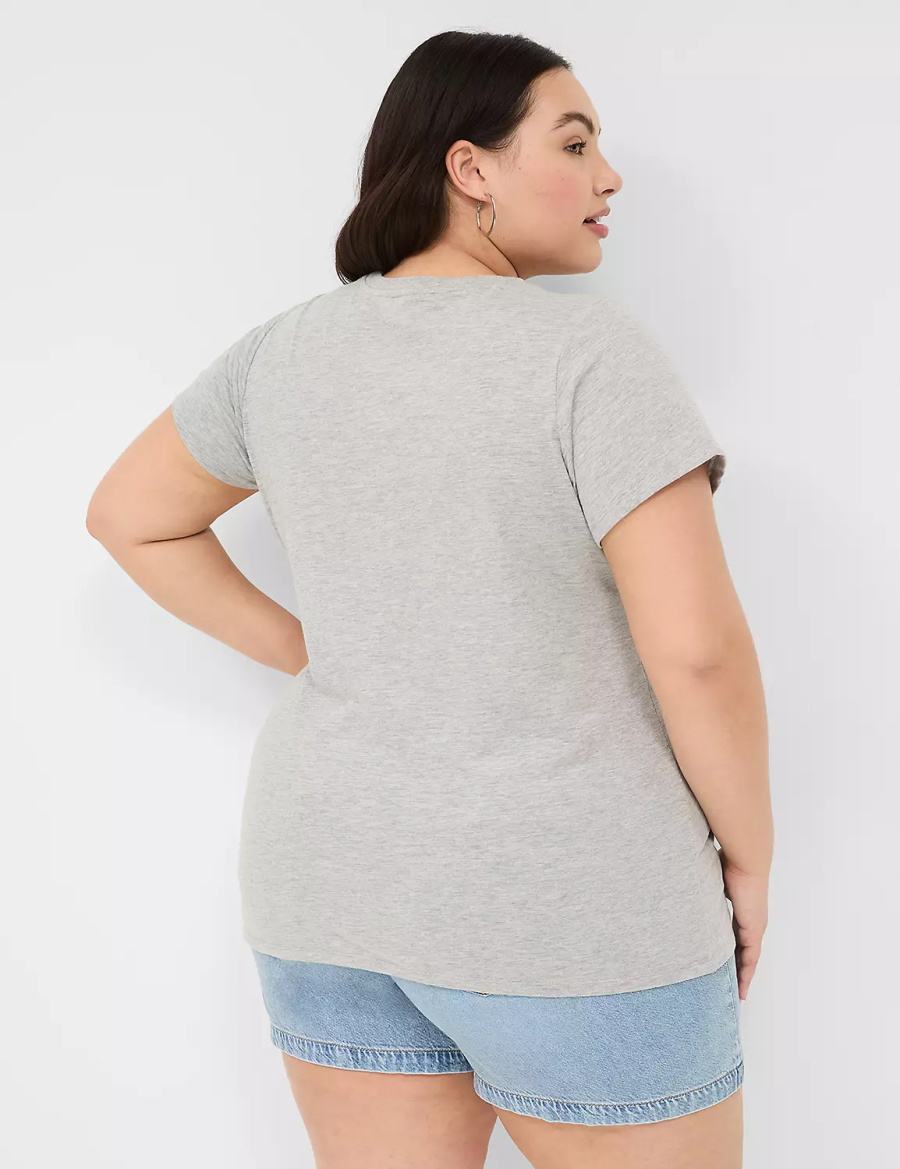 μπλουζακια γυναικεια Lane Bryant Country Vibes Graphic Tee ανοιχτο γκρι | FQH3974SW