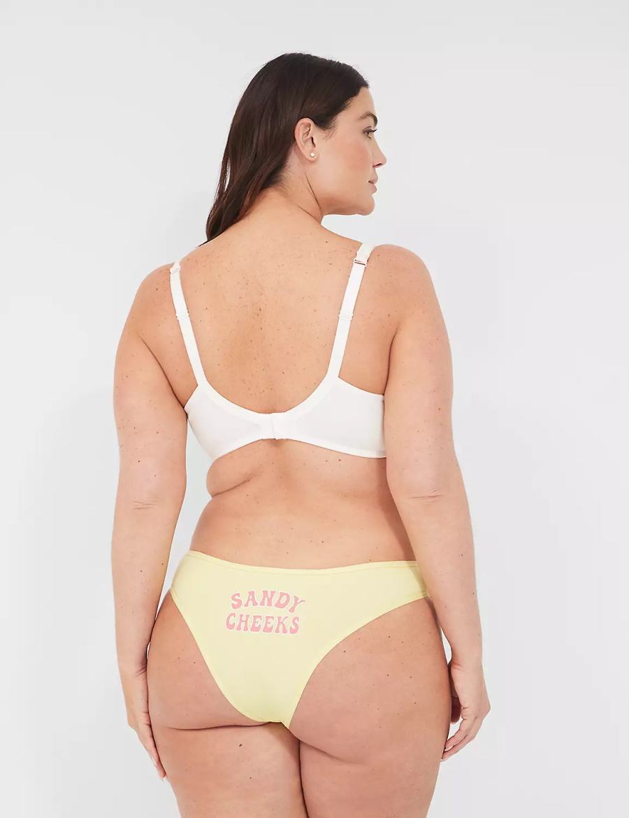 Κιλότα γυναικεια Lane Bryant Crush Cotton Dipped Tanga κίτρινα | LZF1110LX