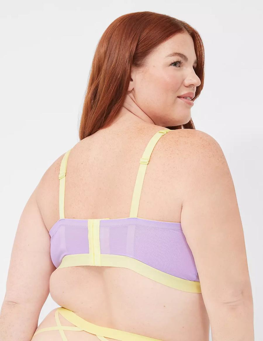 Μπραλέτες γυναικεια Lane Bryant Delicate Lace Peek-A-Boo No-Wire μωβ | TUK6482GM