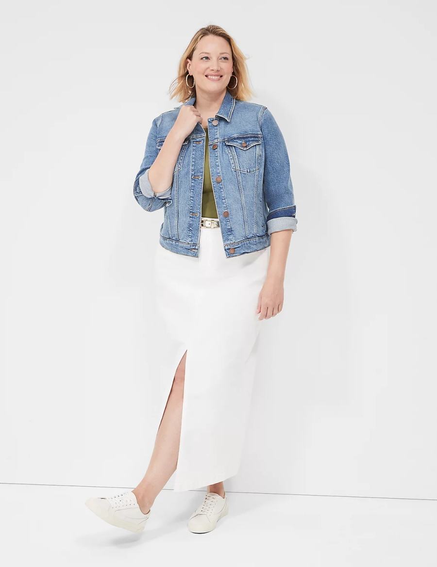 Μπουφαν γυναικεια Lane Bryant Denim μπλε | WVM2565AS