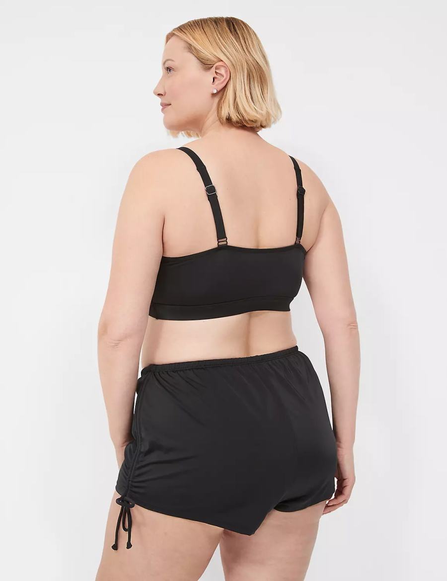 φουστεσ γυναικεια Lane Bryant Drawstring Swim μαυρα | ANC6115KY