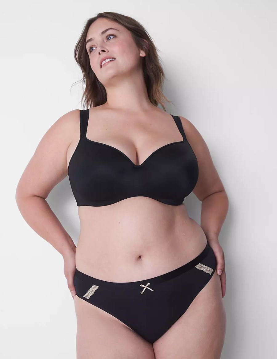 Στριγκάκι γυναικεια Lane Bryant Extra Soft μαυρα | TNE3337VJ