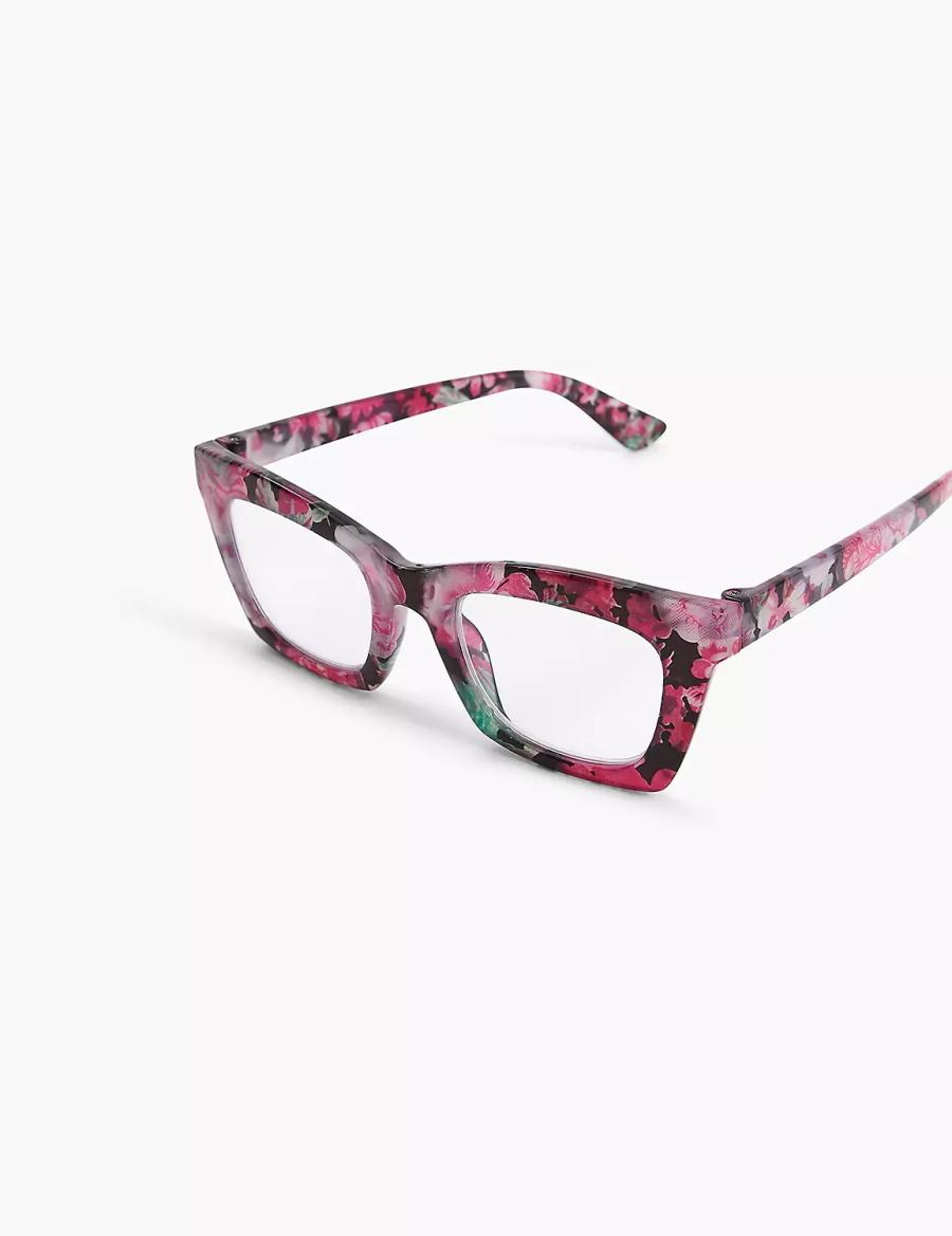 Γυαλια γυναικεια Lane Bryant Floral Print Cateye Reading κοκκινα Πολύχρωμο | PFO7731BY