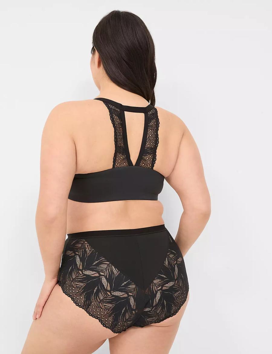 Μπραλέτες γυναικεια Lane Bryant Front-Close No-Wire μαυρα | IAL5226ZX