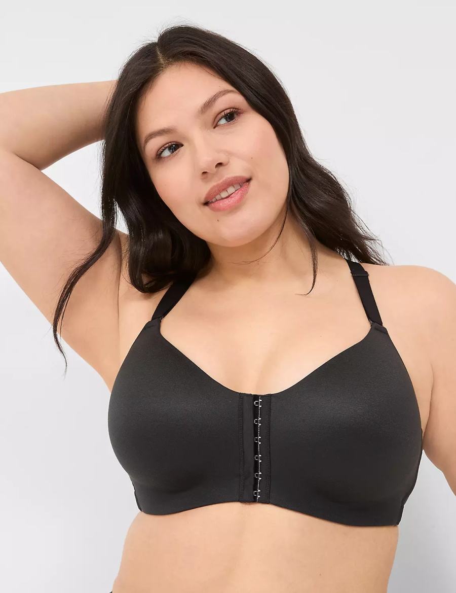 Μπραλέτες γυναικεια Lane Bryant Front-Close No-Wire μαυρα | IAL5226ZX