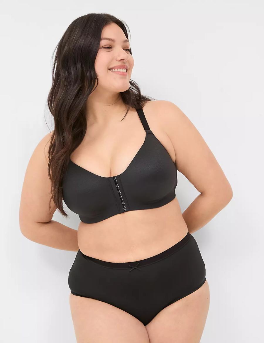 Μπραλέτες γυναικεια Lane Bryant Front-Close No-Wire μαυρα | IAL5226ZX