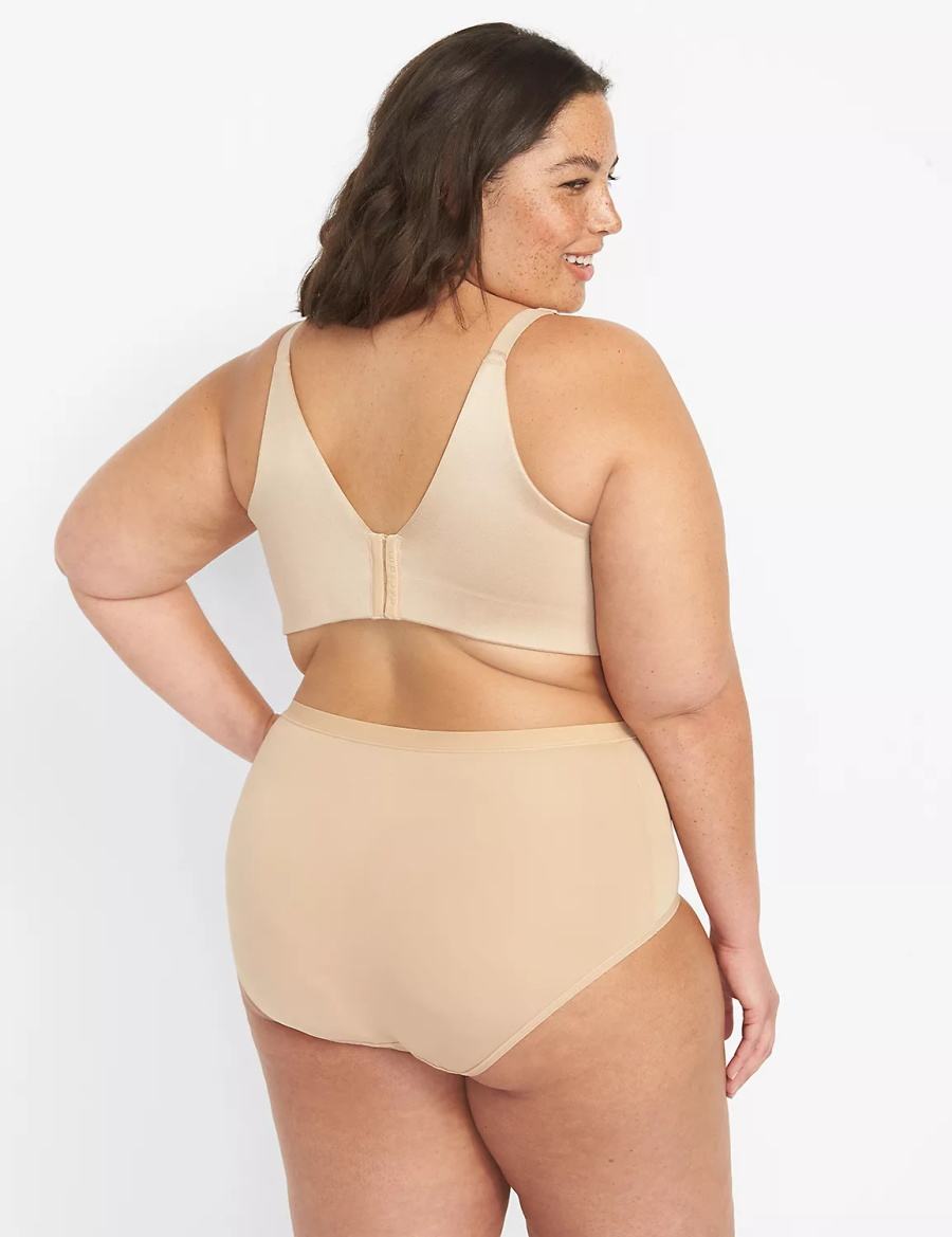 Μπραλέτες γυναικεια Lane Bryant Invisible Backsmoother Lightly Lined No-Wire Μπεζ | FTJ5385GP