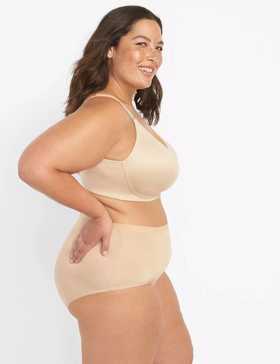 Μπραλέτες γυναικεια Lane Bryant Invisible Backsmoother Lightly Lined No-Wire Μπεζ | FTJ5385GP