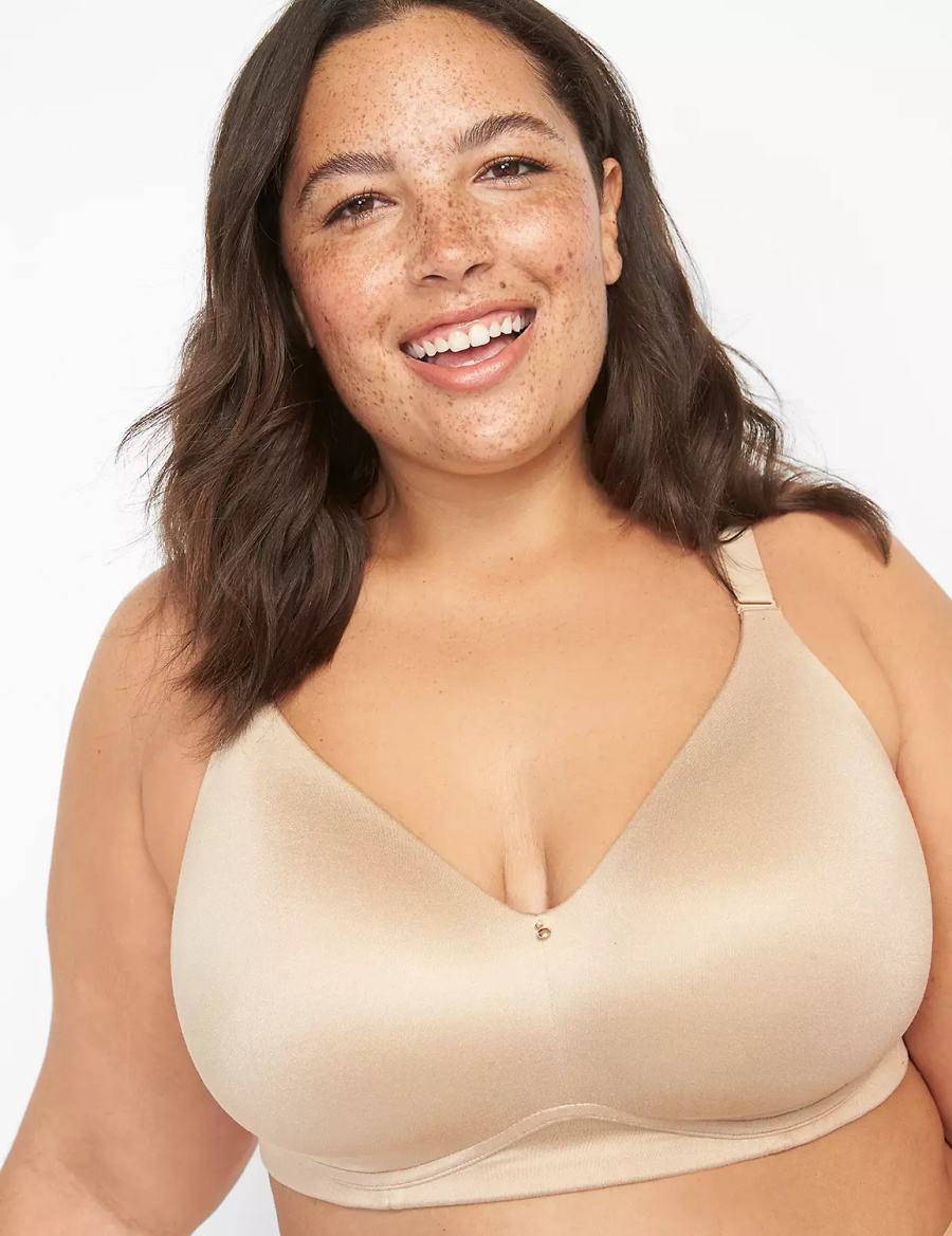 Μπραλέτες γυναικεια Lane Bryant Invisible Backsmoother Lightly Lined No-Wire Μπεζ | FTJ5385GP