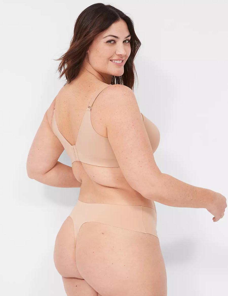 Στριγκάκι γυναικεια Lane Bryant Invisible Edge Μπεζ | LHV727TZ