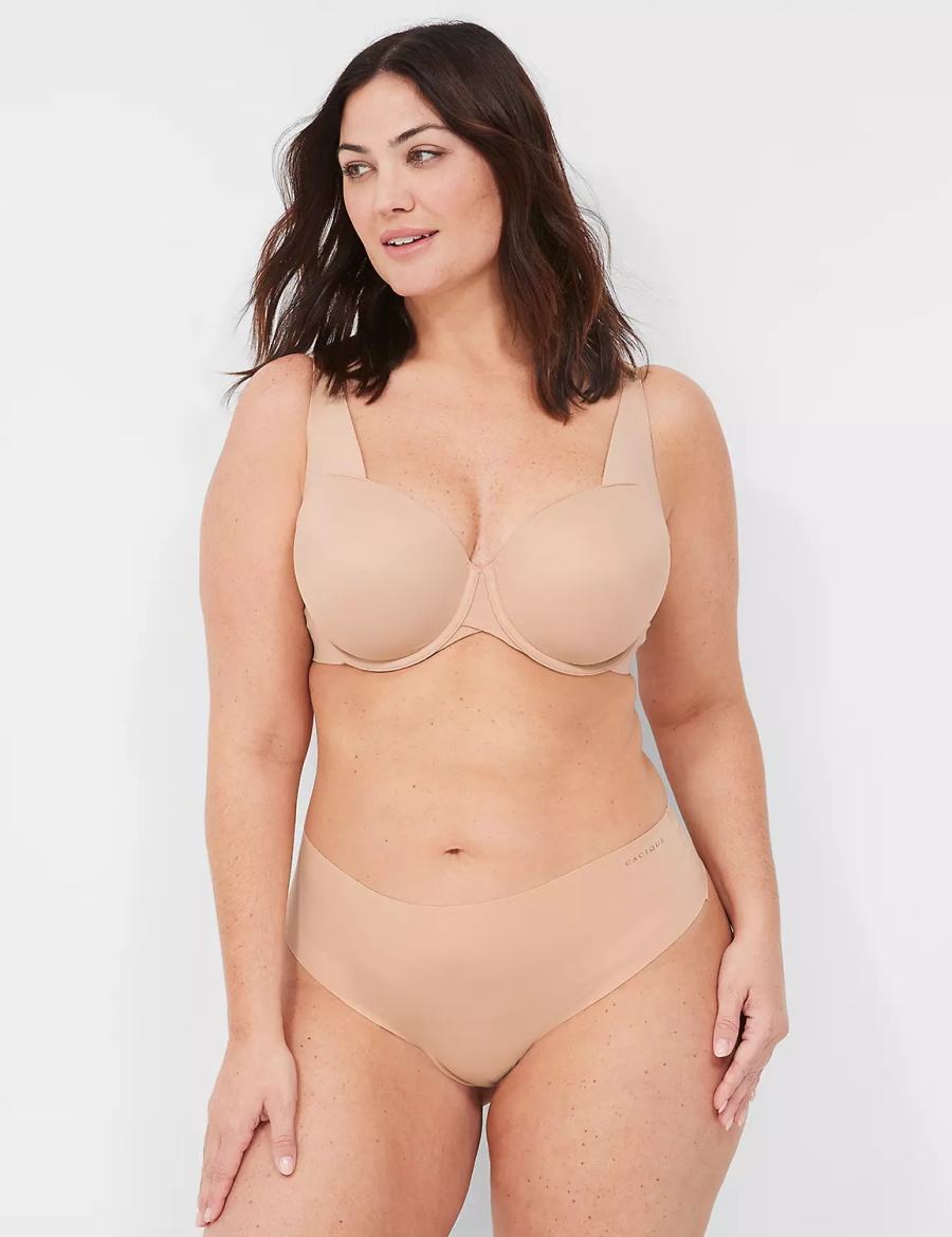 Στριγκάκι γυναικεια Lane Bryant Invisible Edge Μπεζ | LHV727TZ